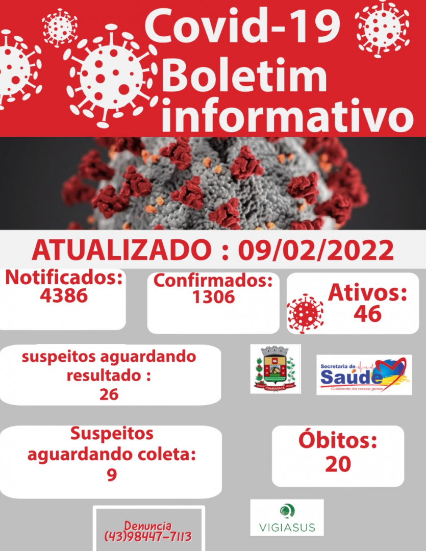 Boletim COVID-19 - Dia 09/02/2022