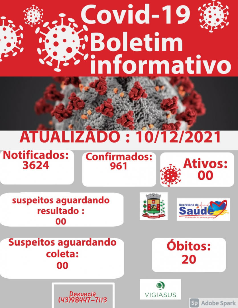 Boletim COVID-19 - Dia 10/12/2021