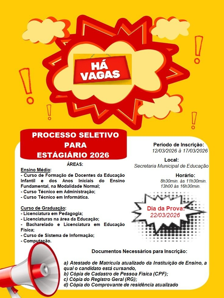 PROCESSO SELETIVO DE ESTAGIÁRIOS 